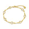 Faceted Crystal & Link Chain Bracelet