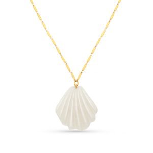 Statement Resin Shell Long Necklace