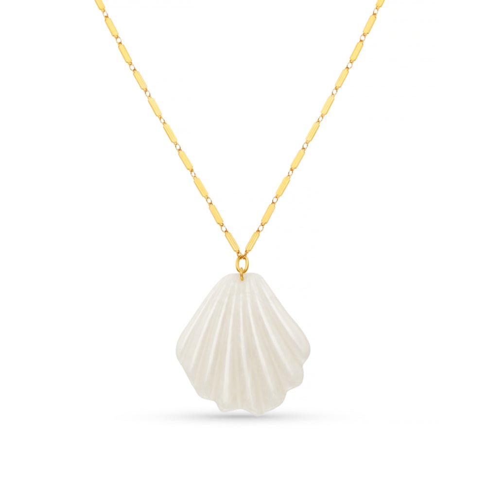 Statement Resin Shell Long Necklace