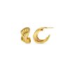 Interlocking Twist Hoop Earrings