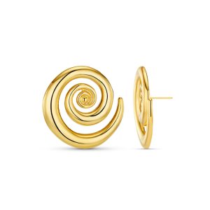 Oversized Spiral Stud Earrings