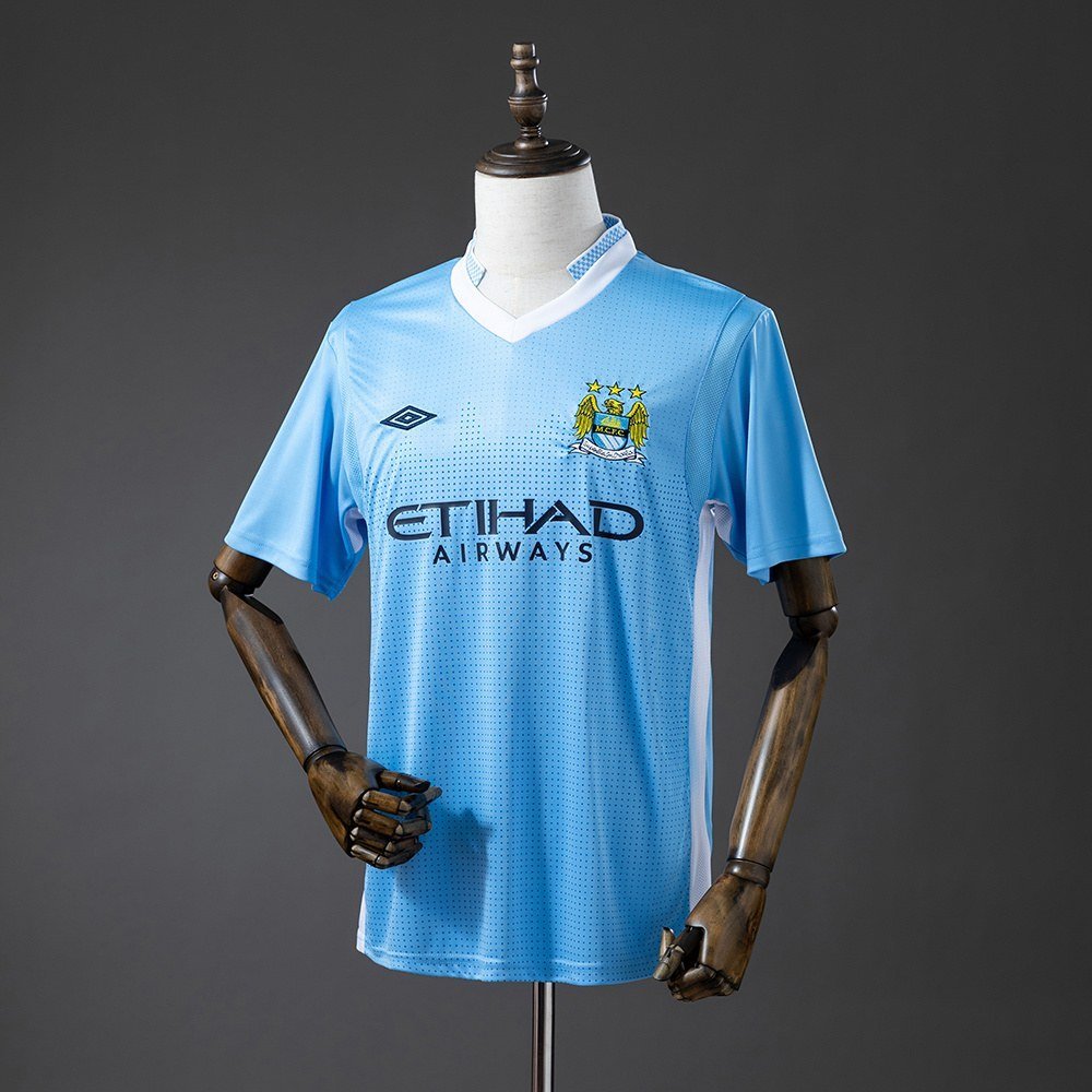 11/12 Manchester City Home Retro Jersey - Front View