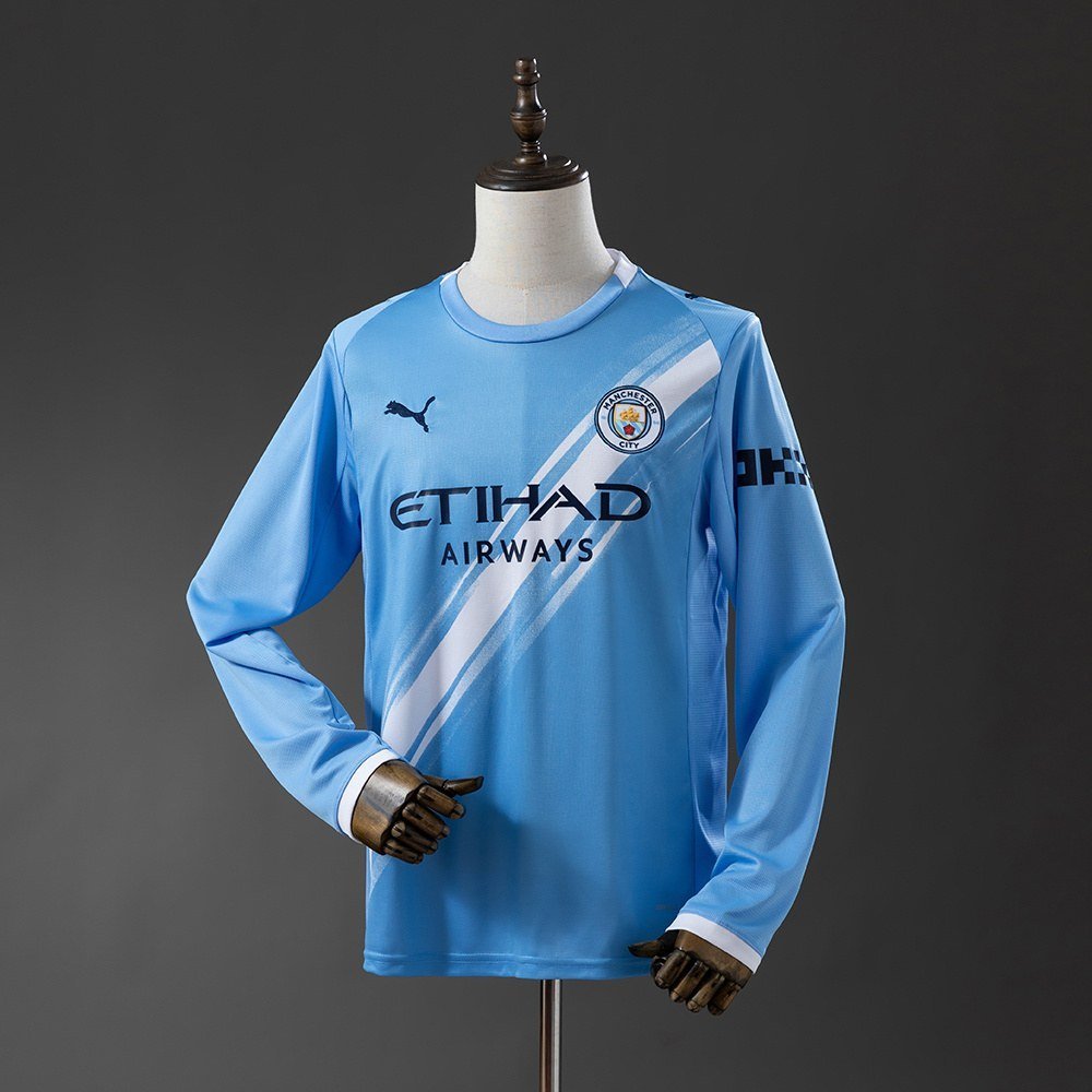 25/26 Manchester City Home Long Sleeve Jersey - Back View
