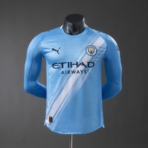 25/26 Manchester City Home Player Version Long Sleeve Jersey - Front View