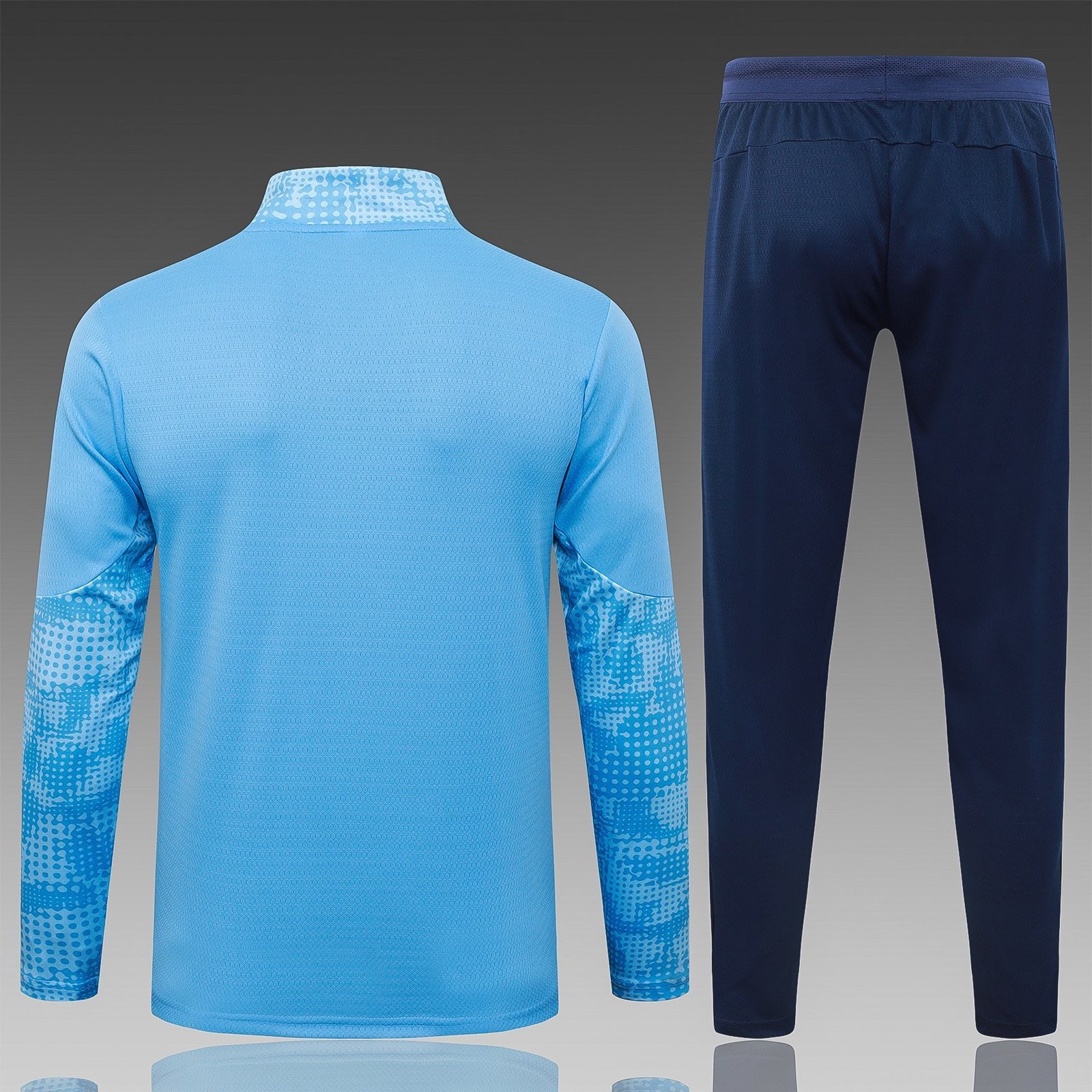 25/26 Manchester City Light Blue Half-Zip Spray Training Jacket - Front View