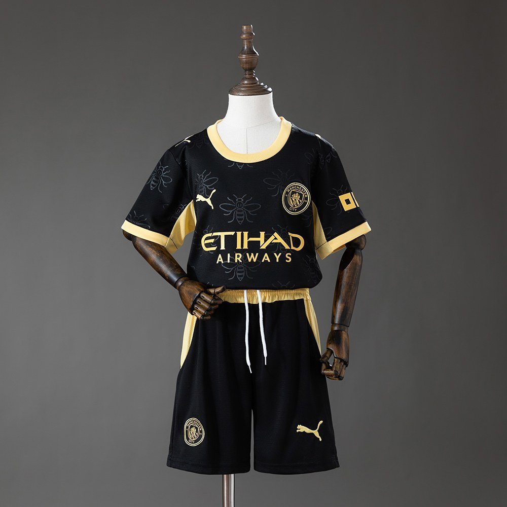 26/27 Manchester City Away Kids Kit Jersey - Back View