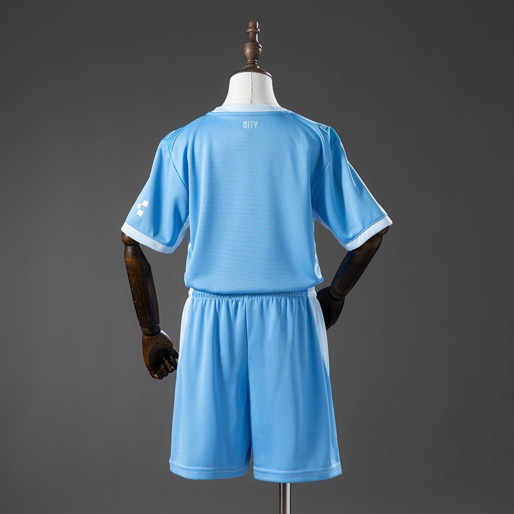 26/27 Manchester City Home Kids Kit Jersey - Front View