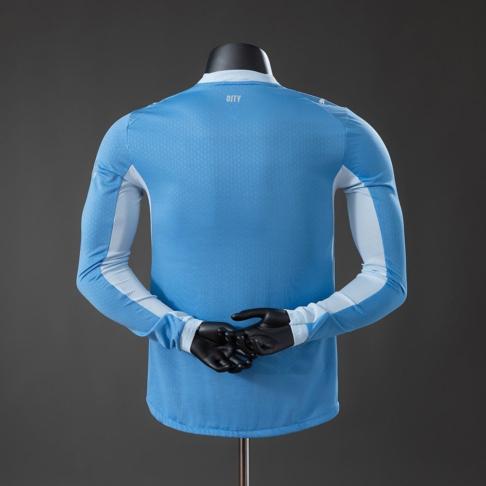 26/27 Manchester City Home Player Version Long Sleeve Jersey - Back View