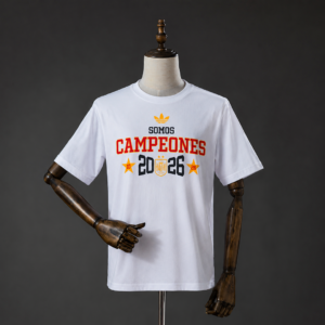 Spain "We Are Champions" T-Shirt White) - front view