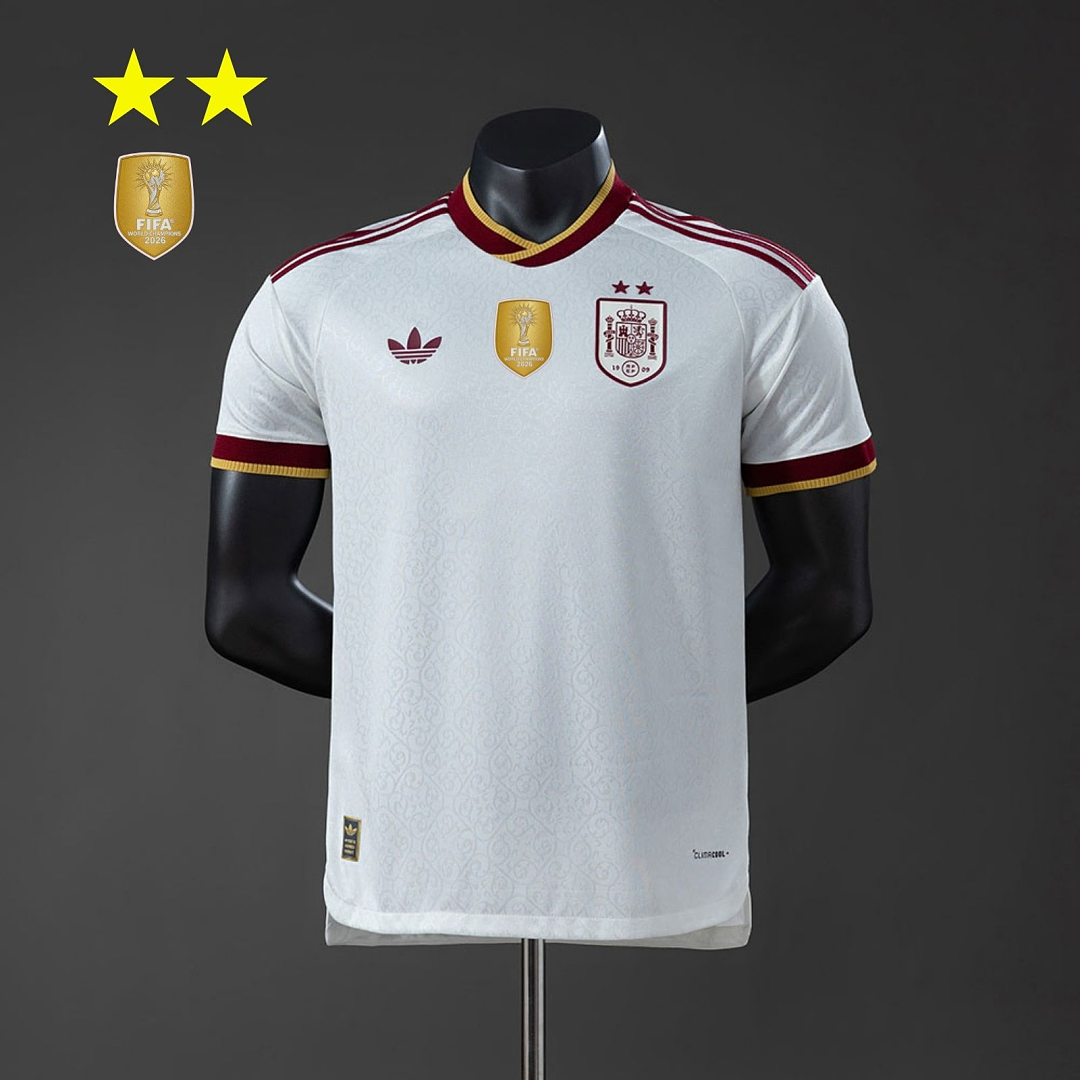 Spain 2026 Away 2-Star Champion Edition Player Version Jersey - front view