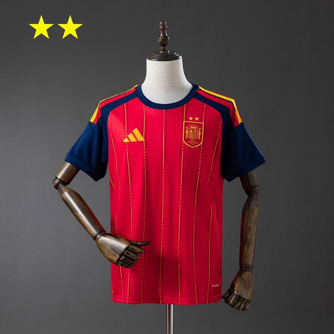 Spain 2026 Home 2-Star Champion Edition Jersey - back view