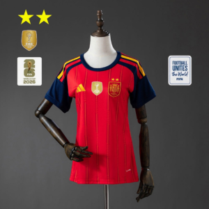 Spain 2026 Women's Home 2-Star Champion Edition Jersey - front view
