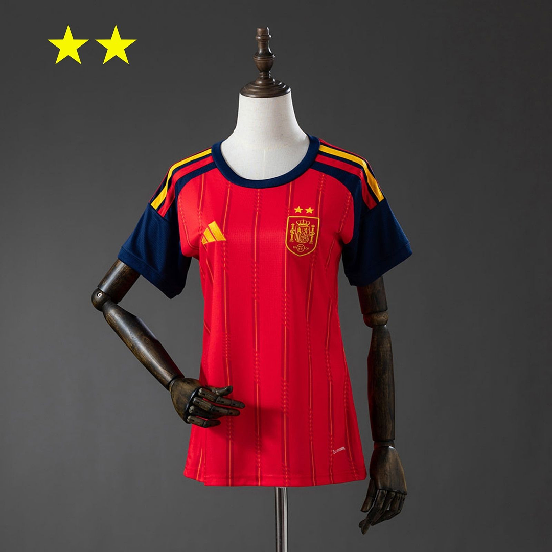 Spain 2026 Women's Home 2-Star Champion Edition Jersey - back view