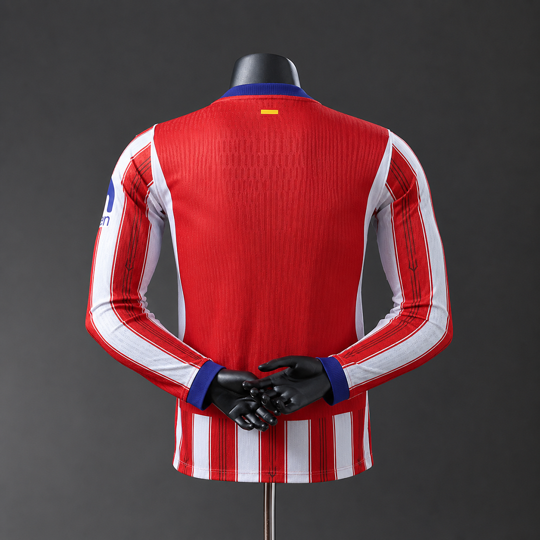 Atletico Madrid 26/27 Home Player Version Long Sleeve Jersey - back view