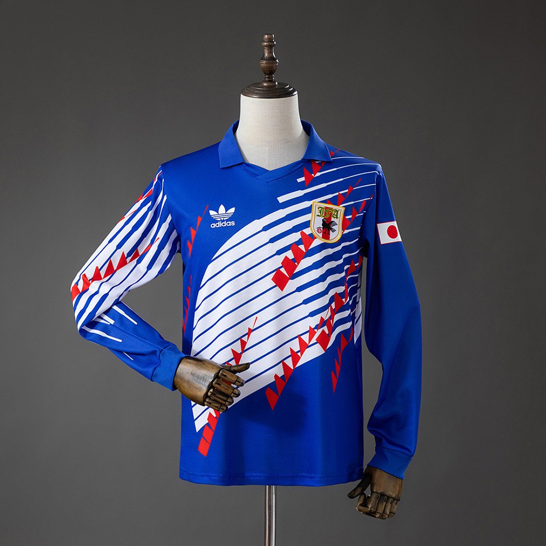 Japan 1993 Home Retro Long Sleeved Jersey - front view