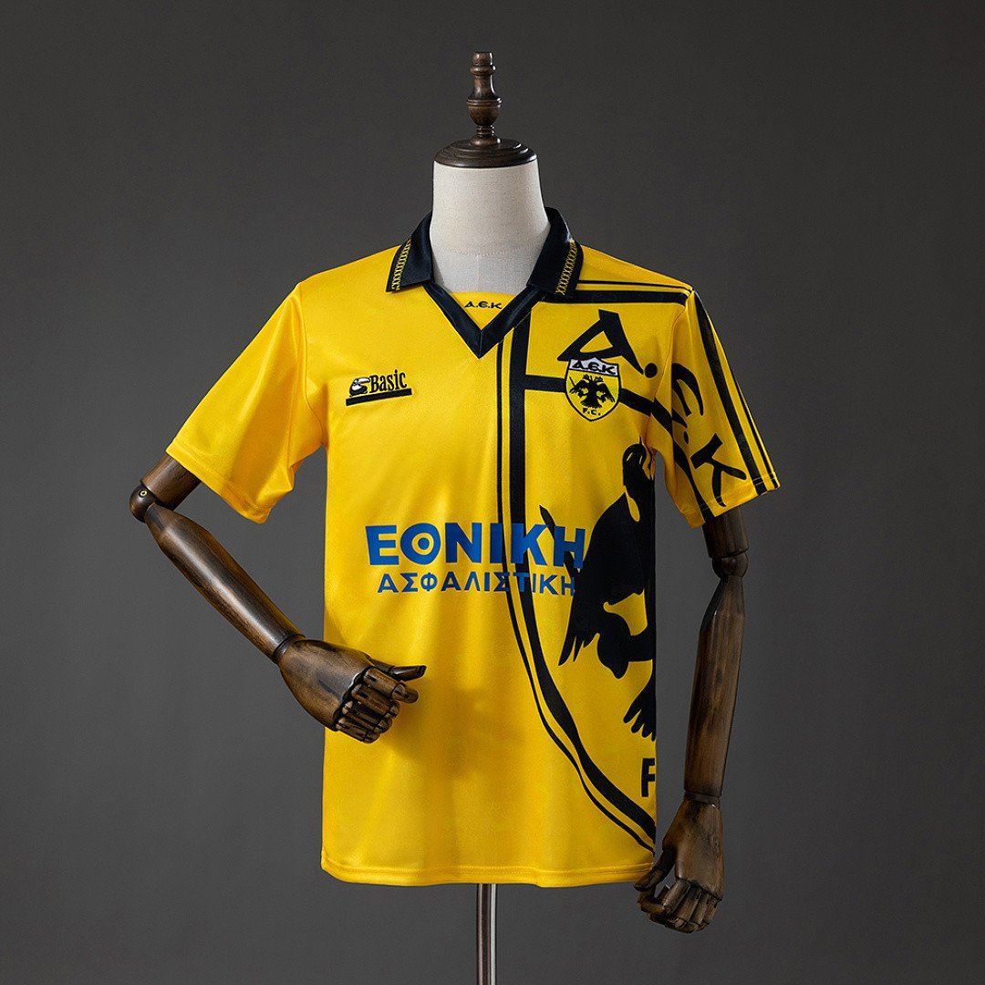 AEK Athens 93/94 Home Retro Jersey - front view