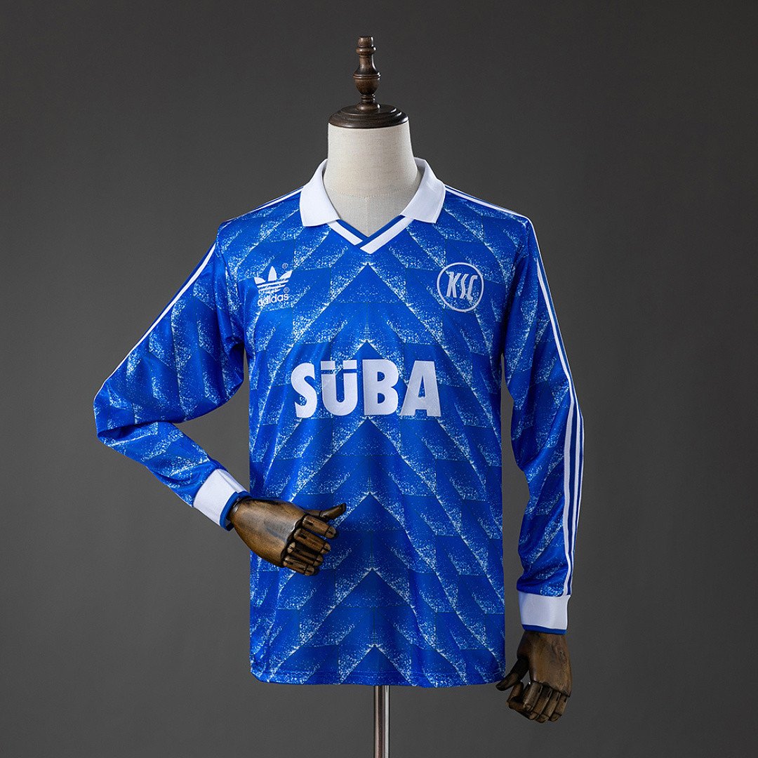 Karlsruher 89/90 Home Retro Long Sleeved Jersey - front view