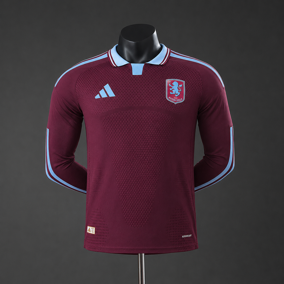 Aston Villa 26/27 Home Player Version Long Sleeve Jersey - front view