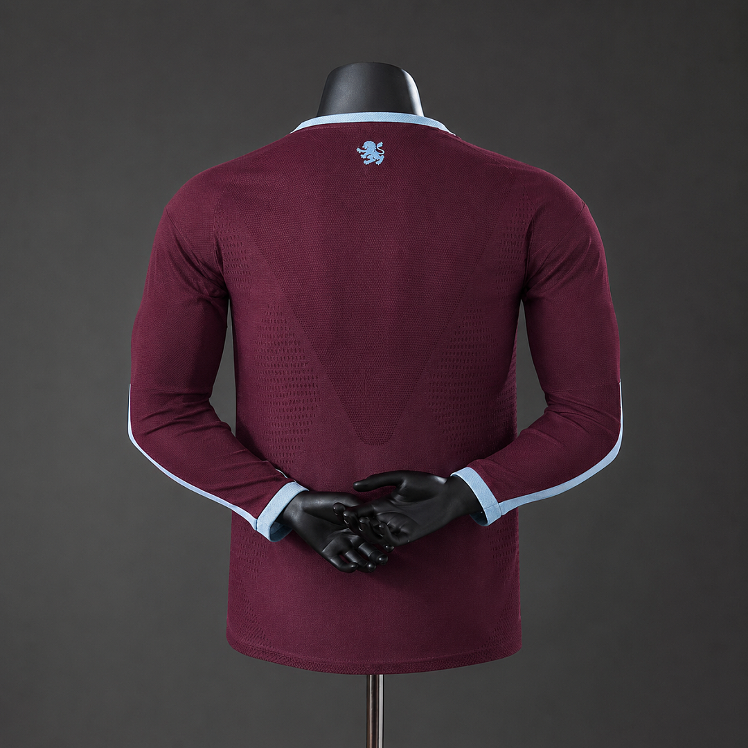 Aston Villa 26/27 Home Player Version Long Sleeve Jersey - back view