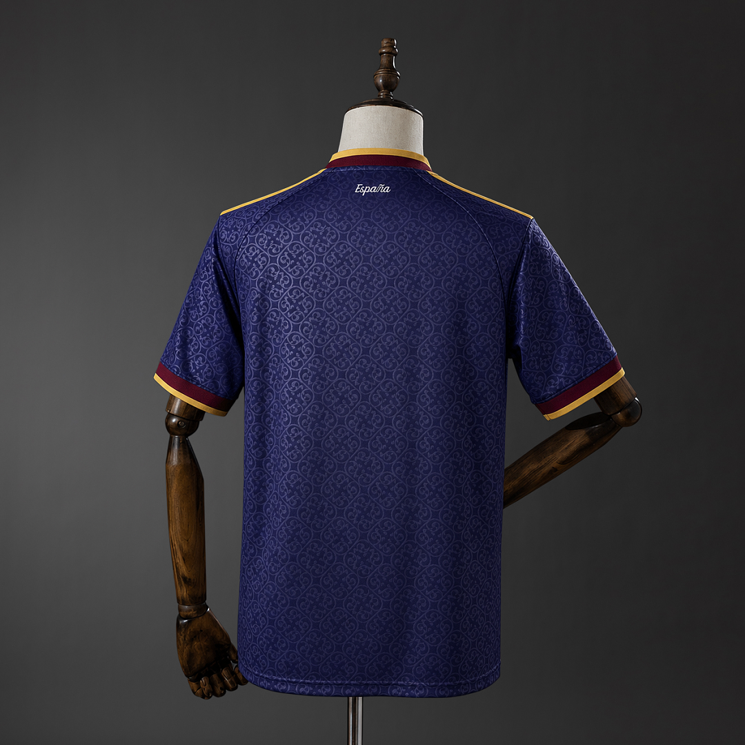 Spain 2026 2 Stars Special Edition Jersey - Blue - Unique Special Design - back view