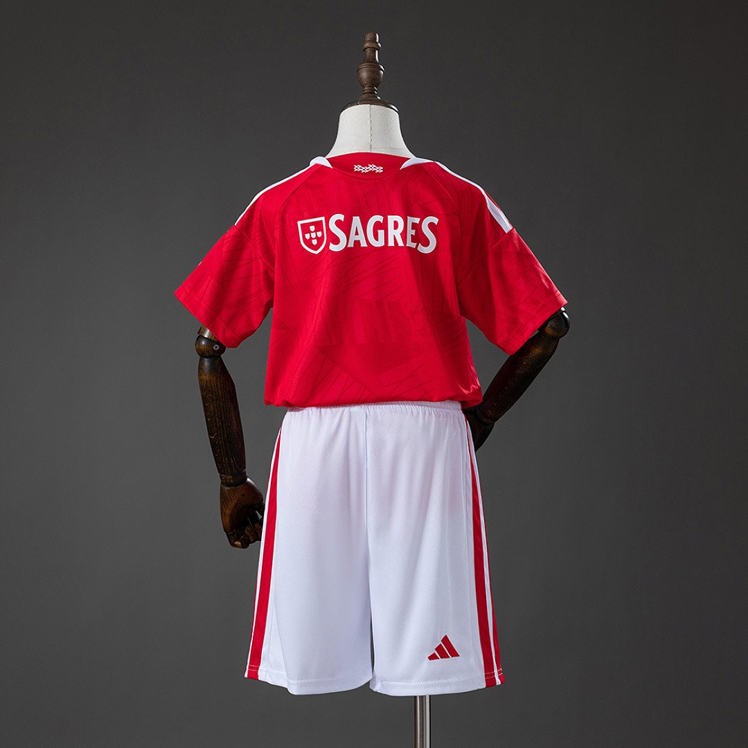 Benfica 26/27 Home Kids Kit Jersey - Youth Sized Jersey - back view