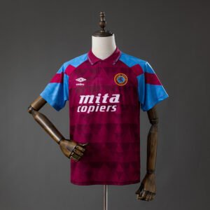 Aston Villa 1998 Home Stadium Retro Jersey - Nostalgic Retro Design - front view
