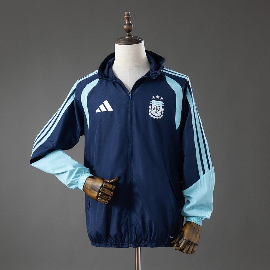 Argentina 2026 All Weather Jacket Windbreaker - Blue - All Weather Protection - front view