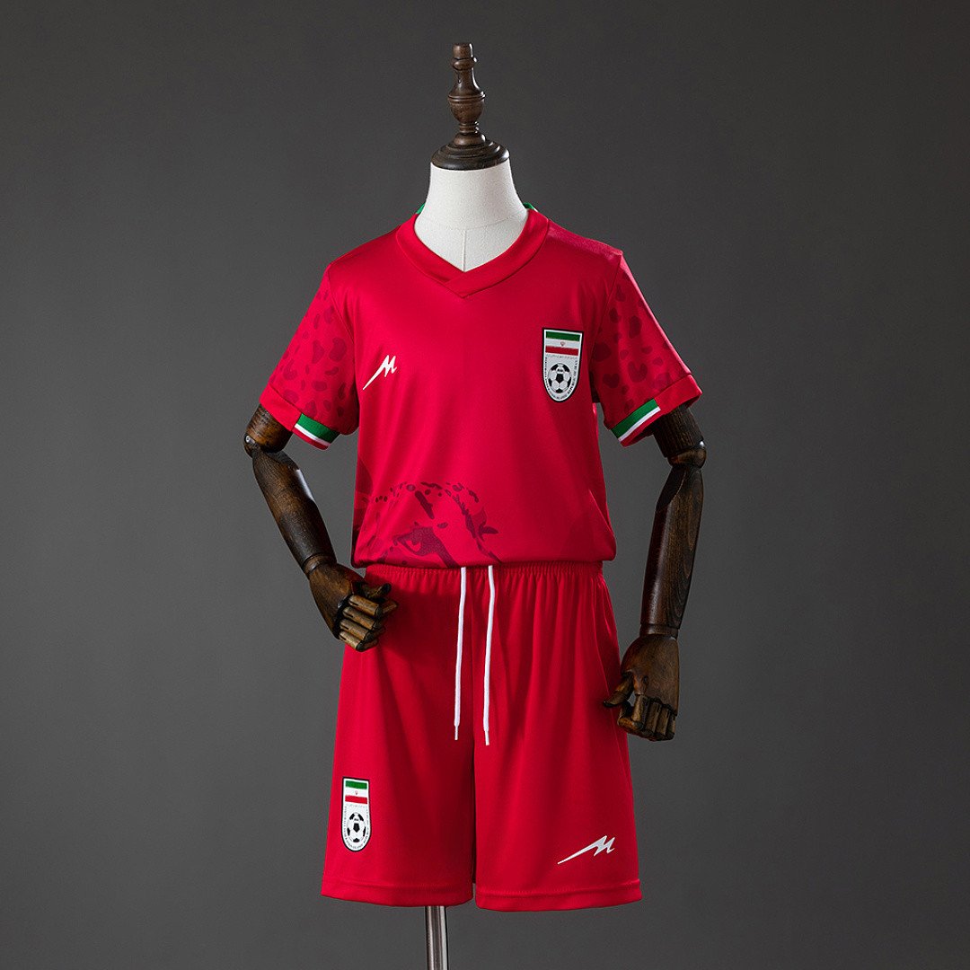 Iran 2026 Away Kids Kit Jersey - Young Supporter Kit - front view