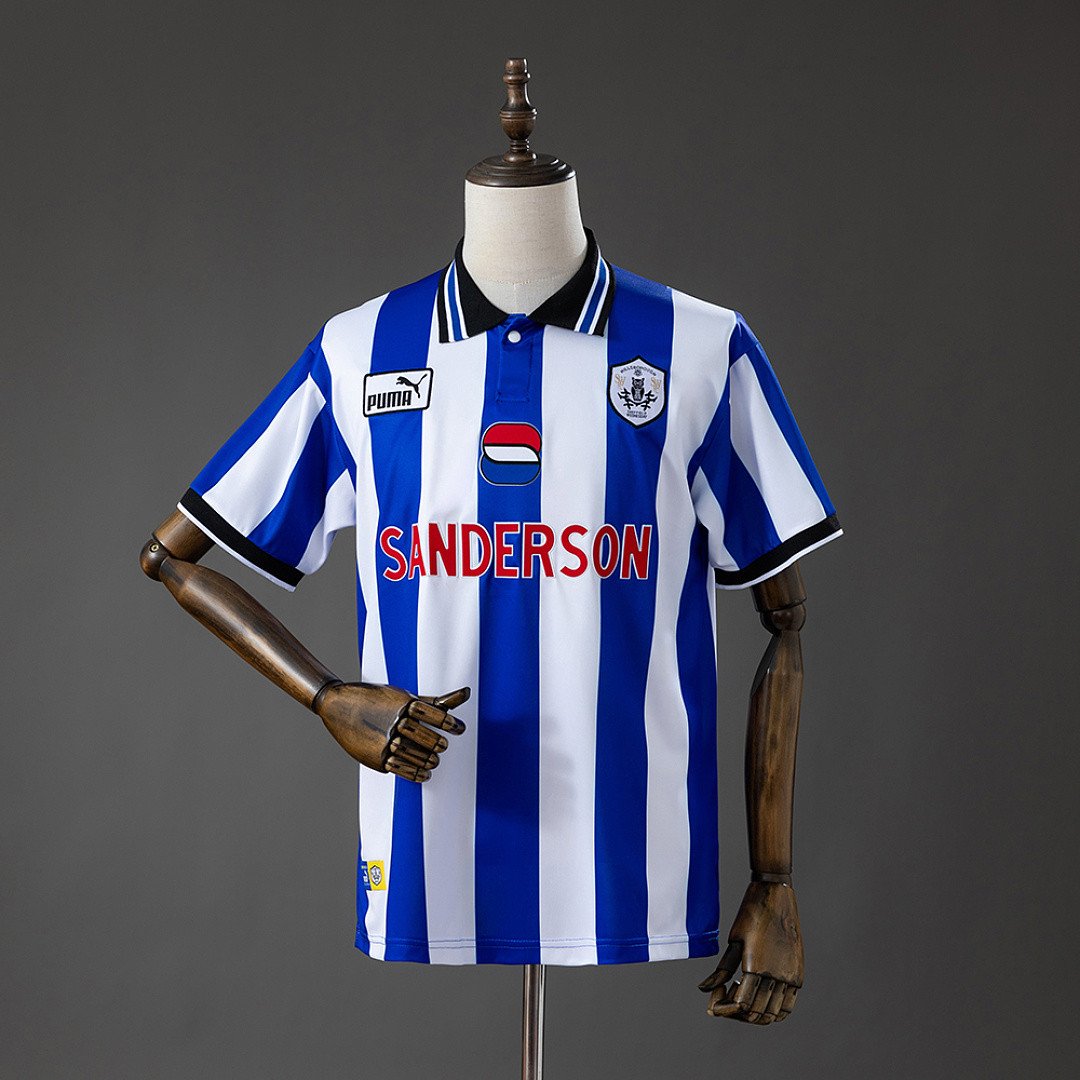 Sheffield Wednesday 1998 Home Retro Jersey - Vintage Heritage Reproduction - front view