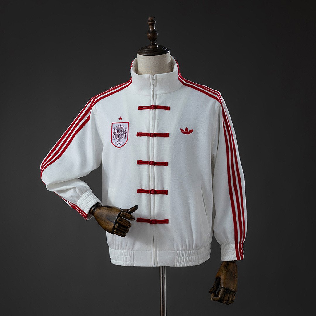 Spain CNY Tang Jacket Red - Stadium Jacket Edition - front view