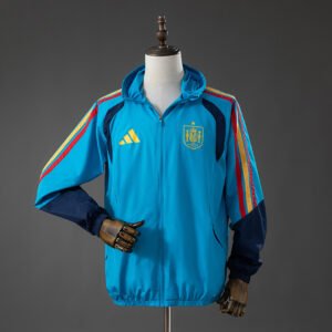 Spain 2026 All Weather Jacket Windbreaker - Blue - All Weather Protection - front view