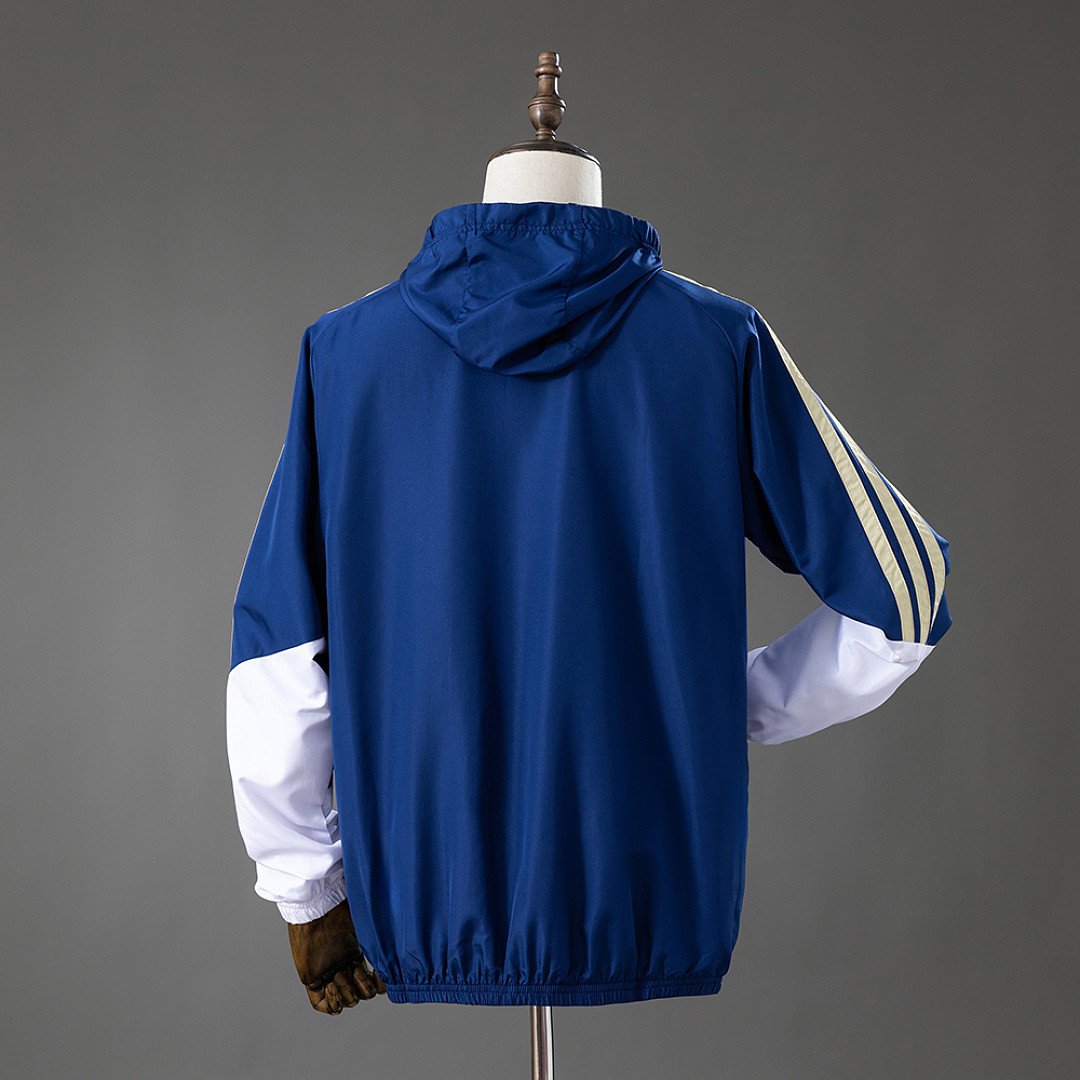 Italy 2026 All Weather Jacket Windbreaker - Blue - Wind Blocking Shell - back view