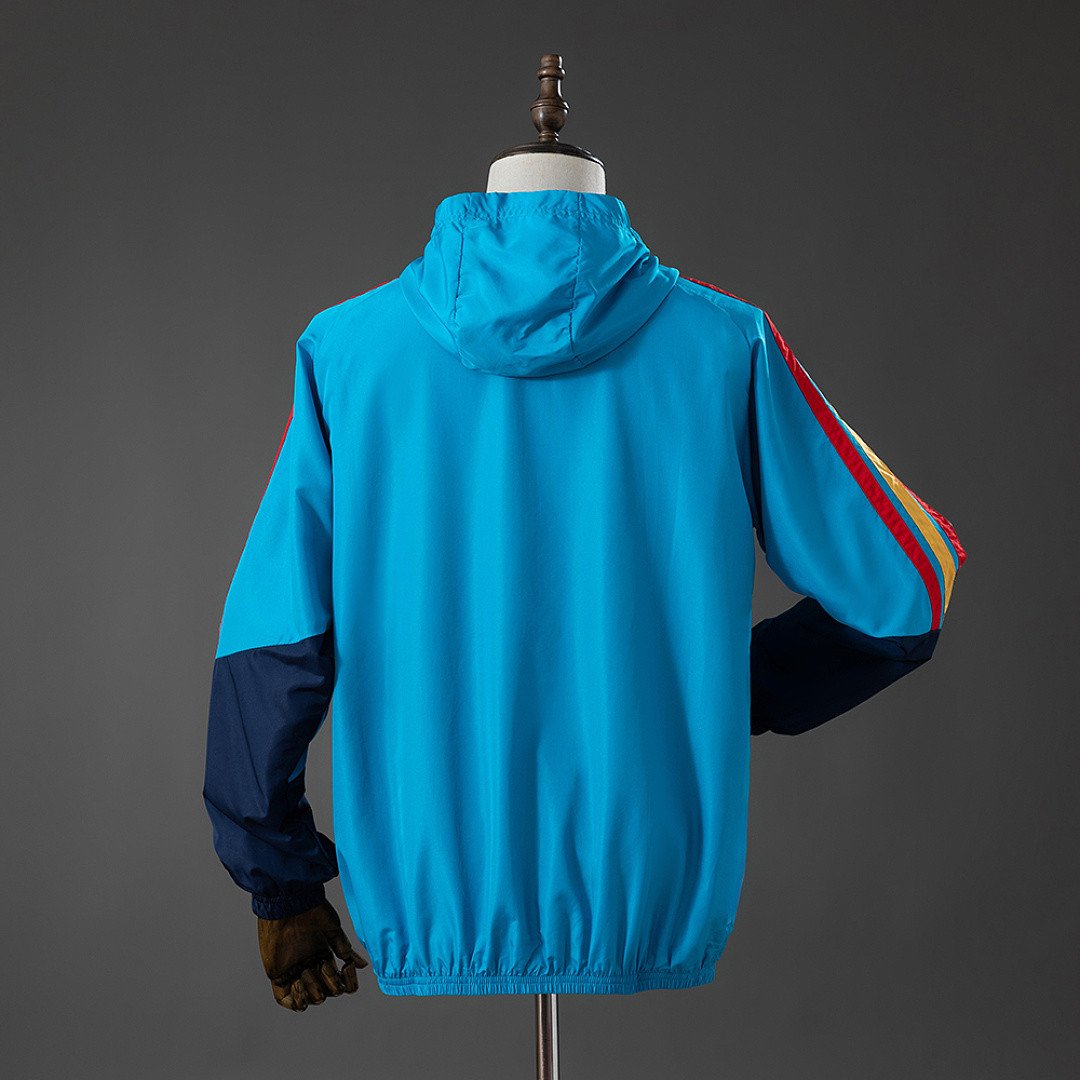 Spain 2026 All Weather Jacket Windbreaker - Blue - All Weather Protection - back view