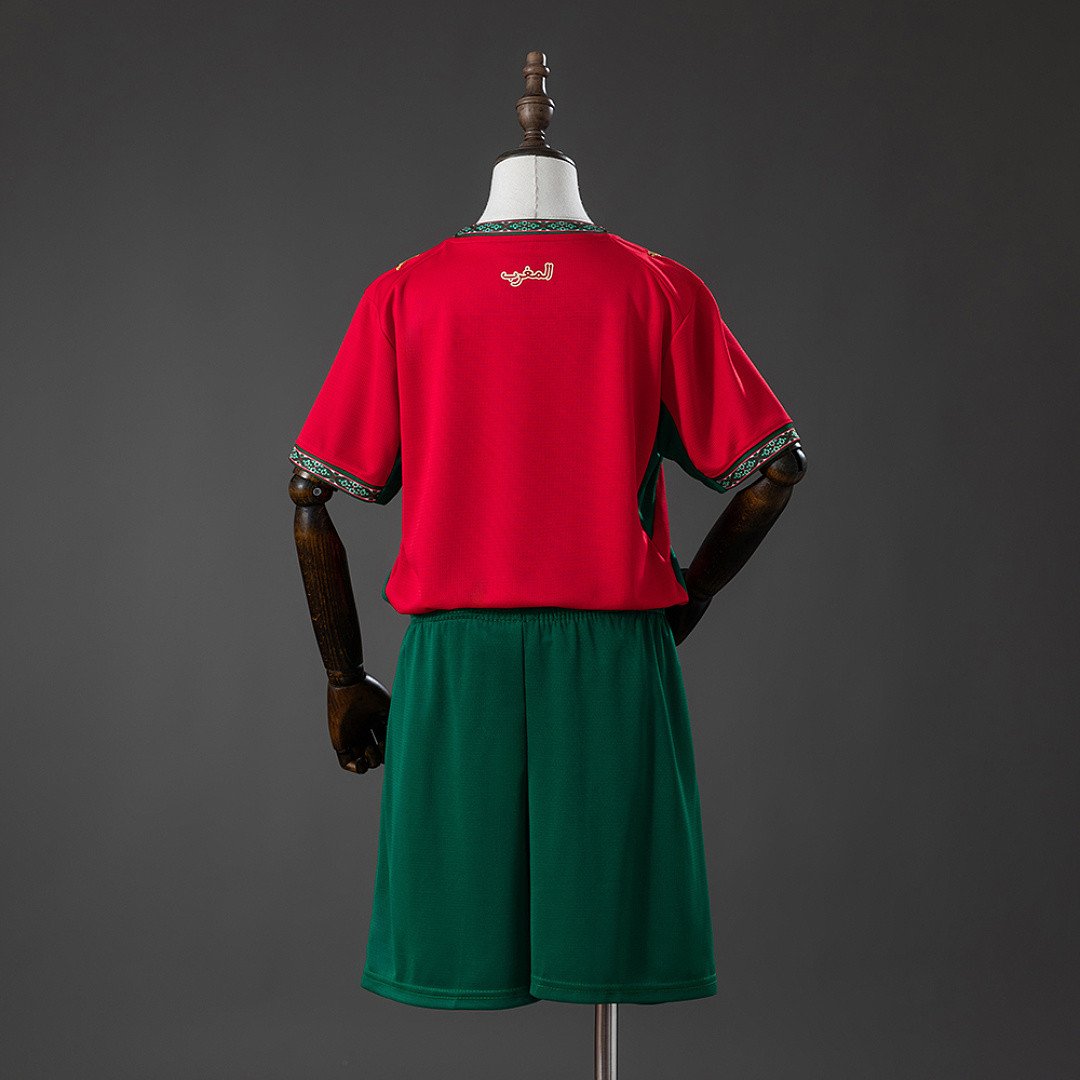 Morocco 2026 Home Kids Kit Jersey - Next Generation Design - back view