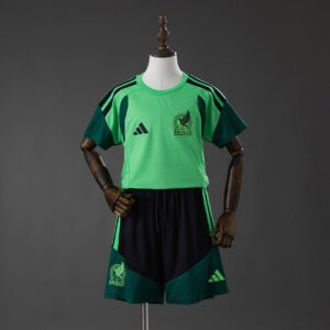 Mexico 2026 Player Version Training Kids Kit Jersey - Green - Workout Ready Kit - front view