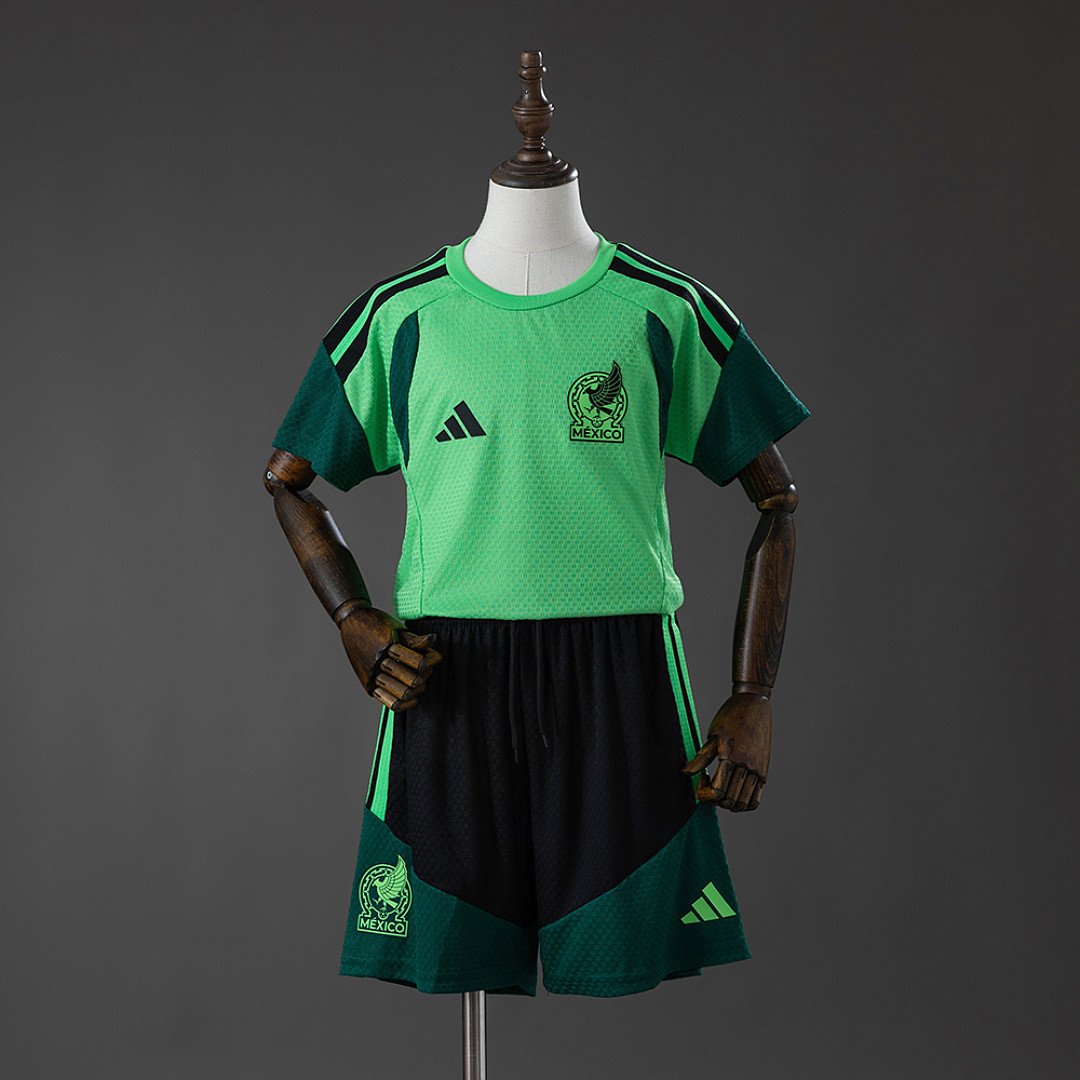 Mexico 2026 Player Version Training Kids Kit Jersey - Green - Workout Ready Kit - front view