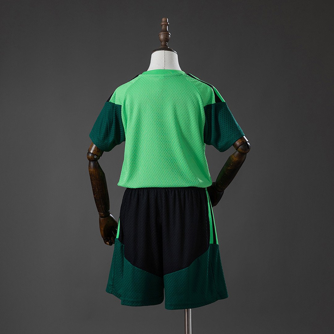 Mexico 2026 Player Version Training Kids Kit Jersey - Green - Workout Ready Kit - back view