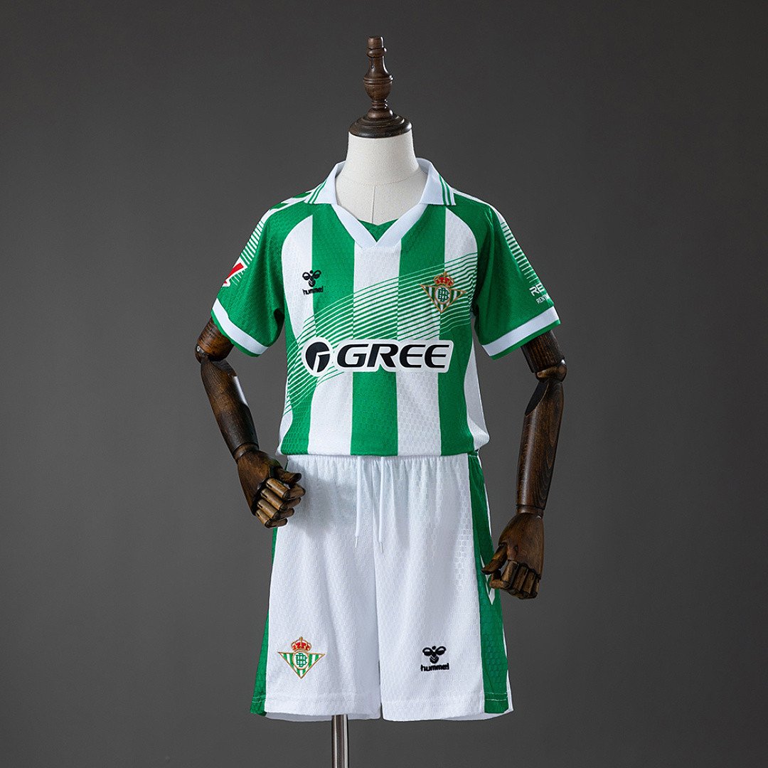 Real Betis 26/27 Home Kids Kit Jersey - Kids Sized Supporter Kit - front view