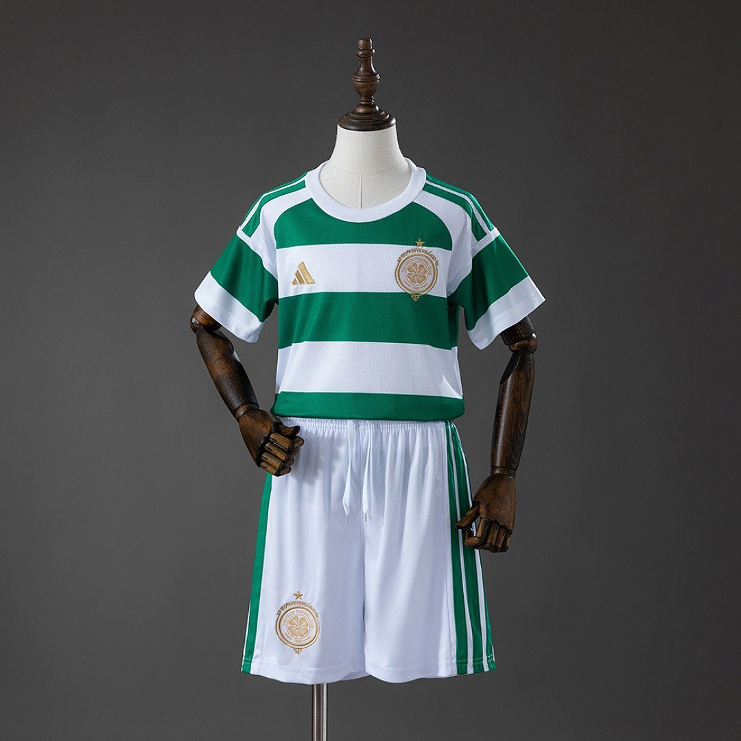 Celtic 26/27 Home Kids Kit Jersey - Youth Sized Jersey - front view