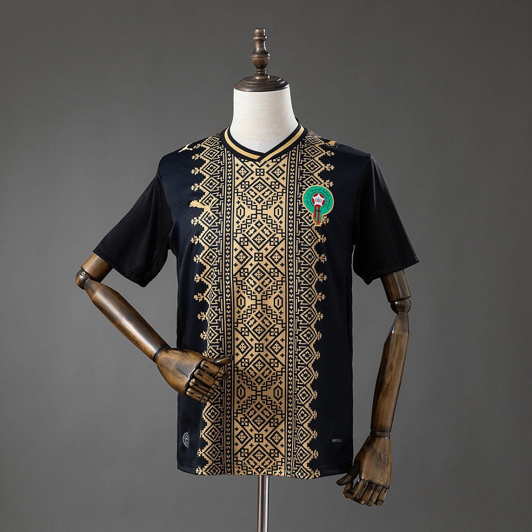 Morocco 2026 Special Edition Black Jersey - Anniversary Special Release - front view