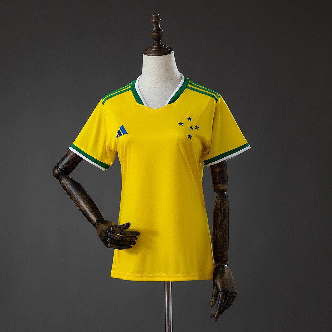 Cruzeiro 26/27 Special Edition Women's - Yellow Jersey - Special Celebration Kit - front view