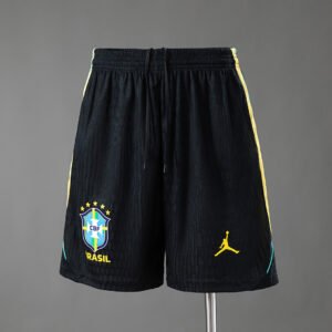 Brazil 2026 Player Version Training Zipper Shorts - Practice Ready Construction - front view