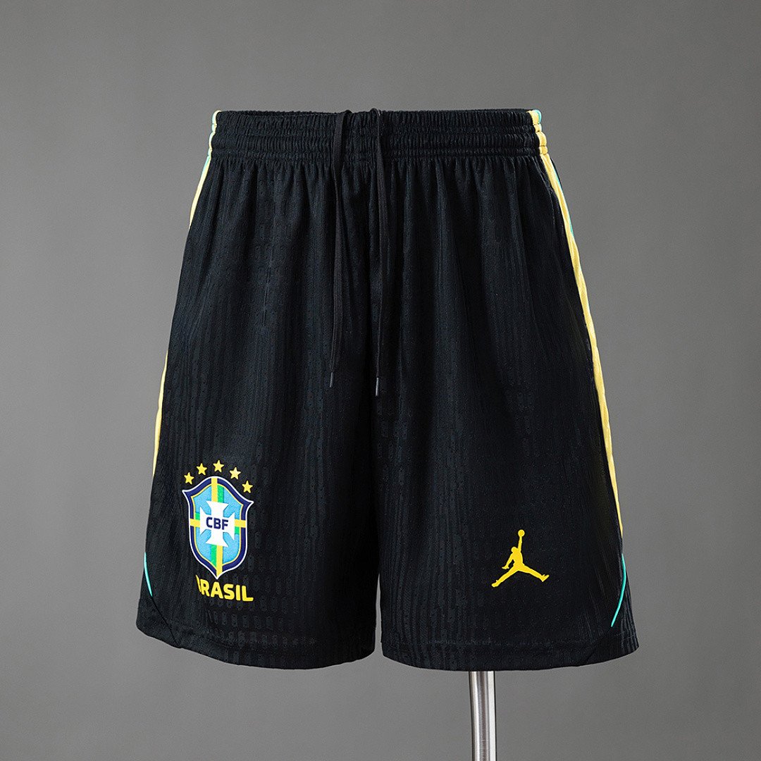 Brazil 2026 Player Version Training Zipper Shorts - Practice Ready Construction - front view