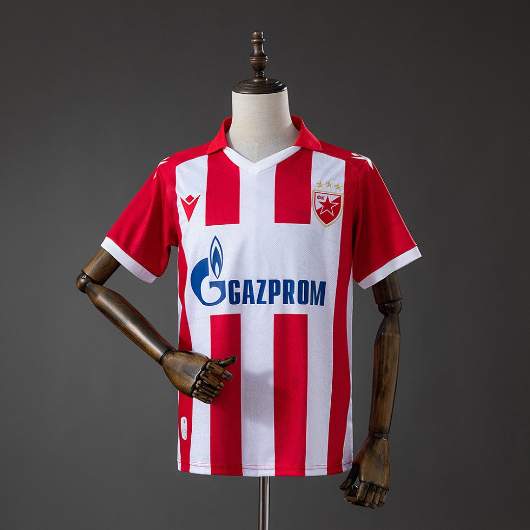 Red Star Belgrade 2627 Home Jersey - Heritage Home Crest - front view