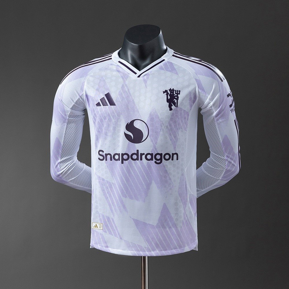 25/26 Manchester United Away Player Version Long Sleeve Jersey - front view