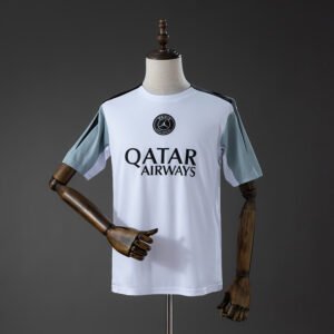 White with Grey Side Panels Training Shirt 2025-2026 Paris Saint-Germain (France)