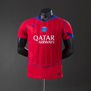 France Paris Saint-Germain 2025-2026  Training Shirt – Red with Navy Collar
