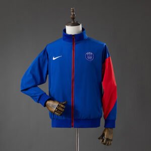 2025-2026 Paris Saint-Germain France Track Jacket – Royal Blue with Red Panels