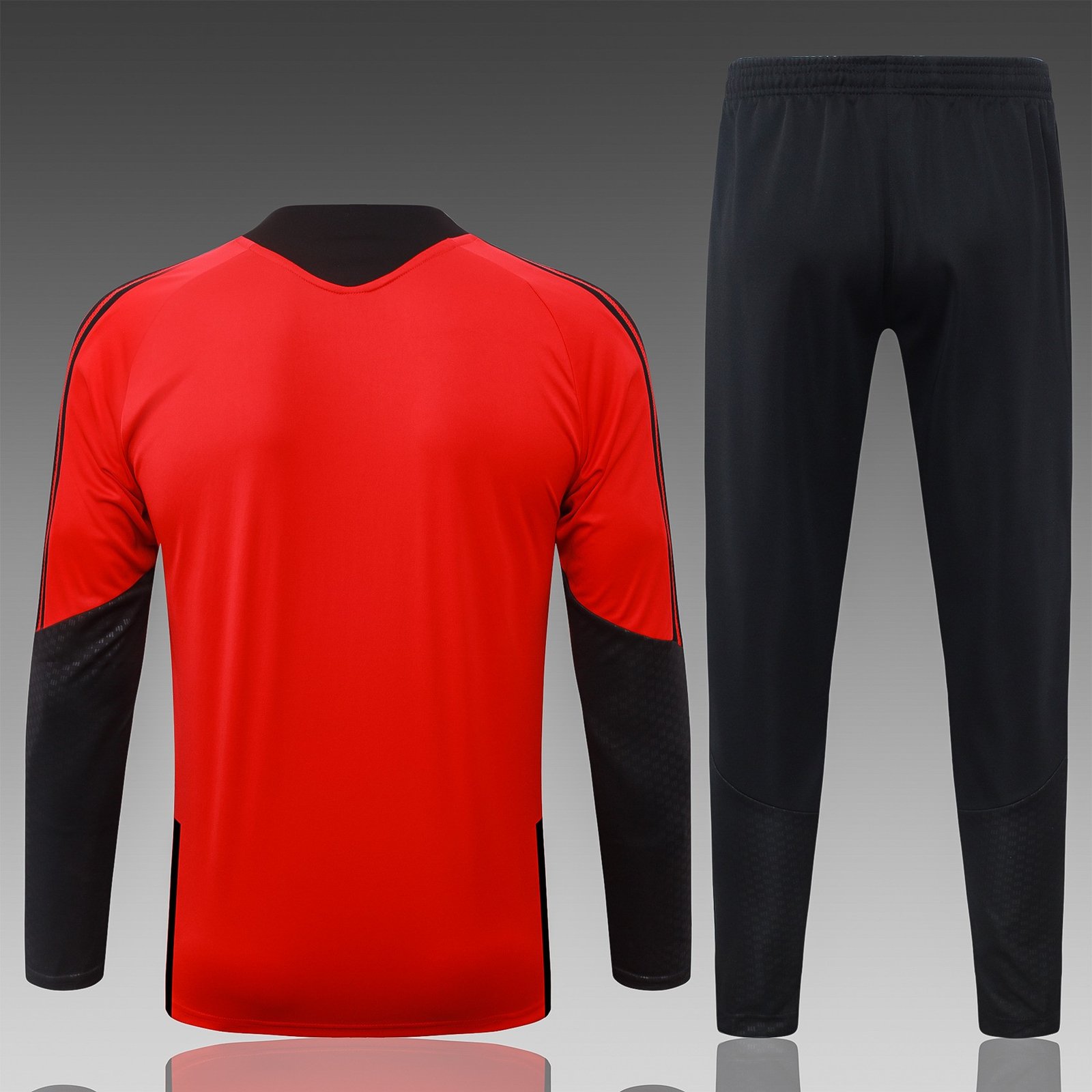 26/27 Manchester United Red Half-Zip Tracksuit Set - back view