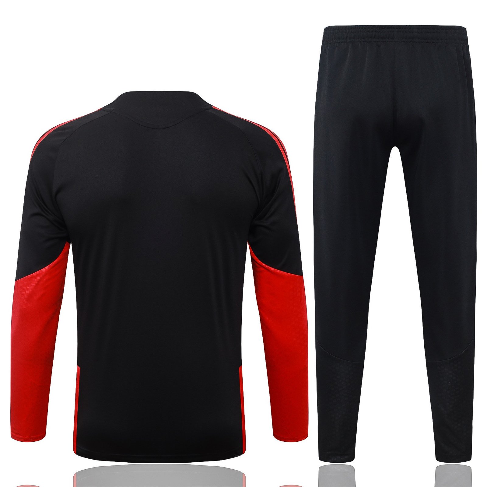 26/27 Manchester United Black Half-Zip Kids Tracksuit Set - back view